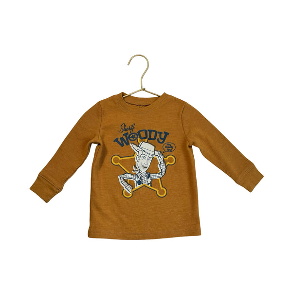 Jumping Beans x Disney Toy Story Mustard Woody Waffle Shirt - Size 18 Mo
