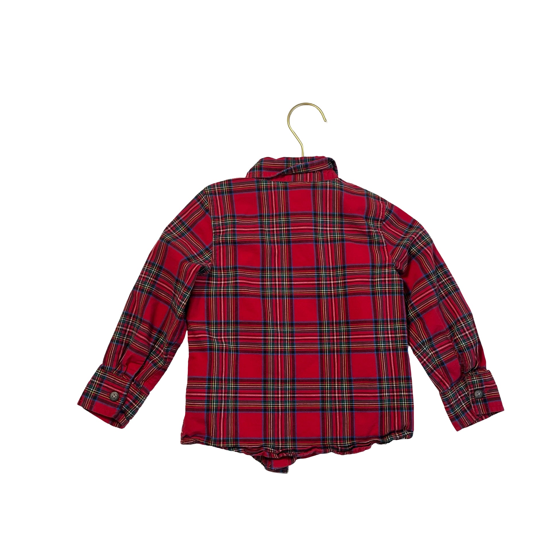 Old Navy Red Tartan Plaid Button Down - Size 2T