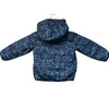 Patagonia Reversible Navy Sherpa & Blue Pattern Hooded Jacket - Size 3T