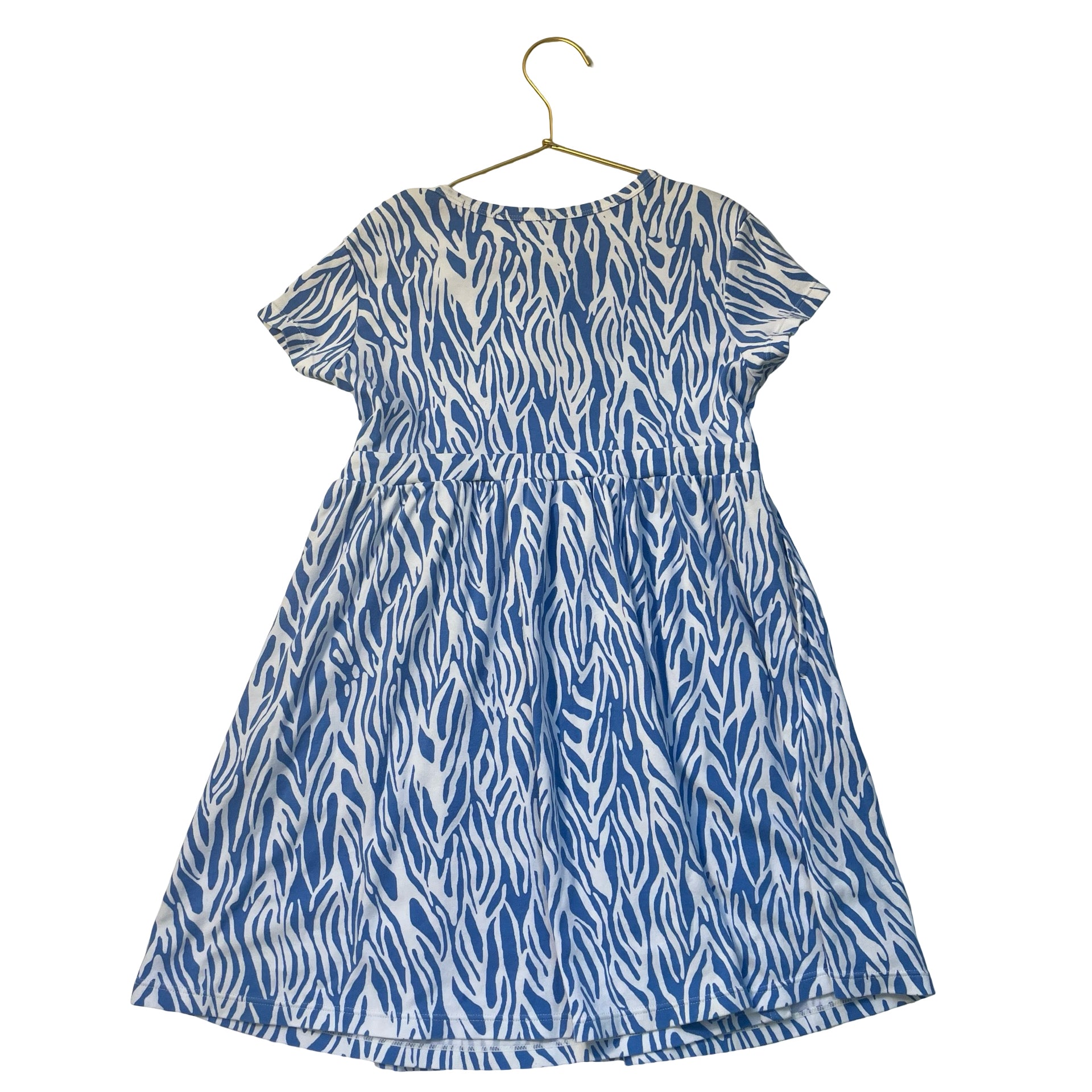 DVF for Target Blue & White Zebra Pattern Faux Wrap Dress - Size M 8