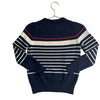 Crewcuts Navy & Ivory Striped Cotton Sweater - Size M 8-9