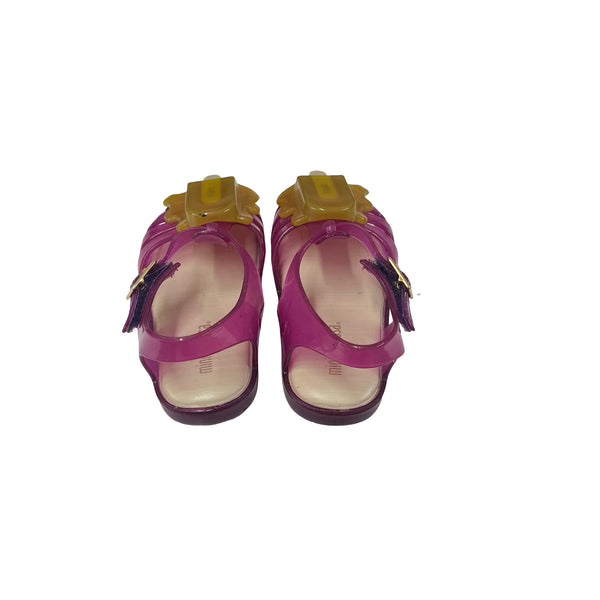 Mini Melissa Pink & Yellow Popsicle Jelly Sandals - Size 7