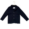 Zara Navy Cotton Blazer-Style Cotton Cardigan Sweater - Size 8