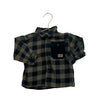 Zara Olive Green & Black Check Flannel - Size 12-18 Mo