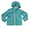 Me Jane Mini Green Polka Dot Hooded Windbreaker Jacket - Size 4T