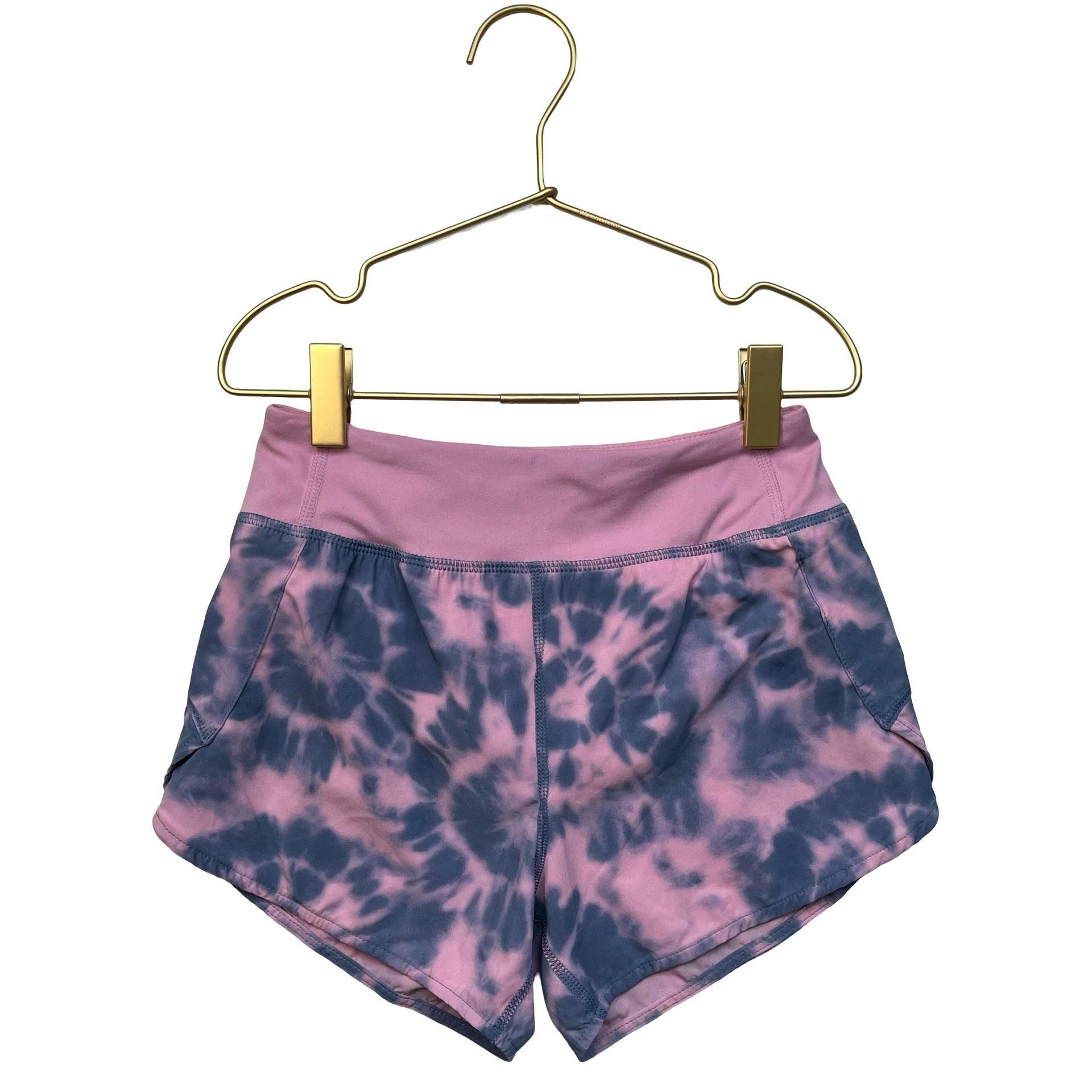Athleta Girl Blue & Pink Tie-Dye 'Run The World' Shorts - Size S 7