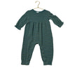 Hanna Andersson Green & Gold Metallic Striped One-Piece - Size 2T
