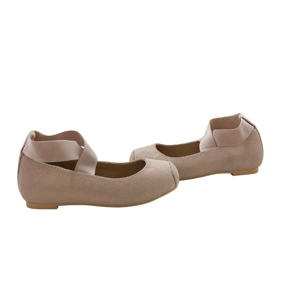 Janie and Jack Pink Sparkle Leather Shoes - Size 8