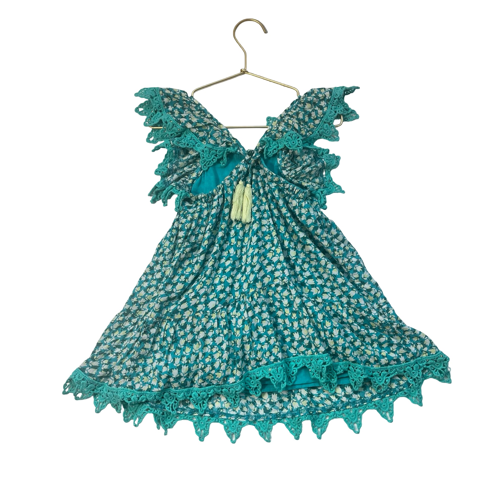 Peek Teal Floral Dress - Size 2T