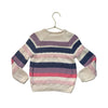 Egg Ivory & Multi-Color Textured Striped Sweater - Size 3