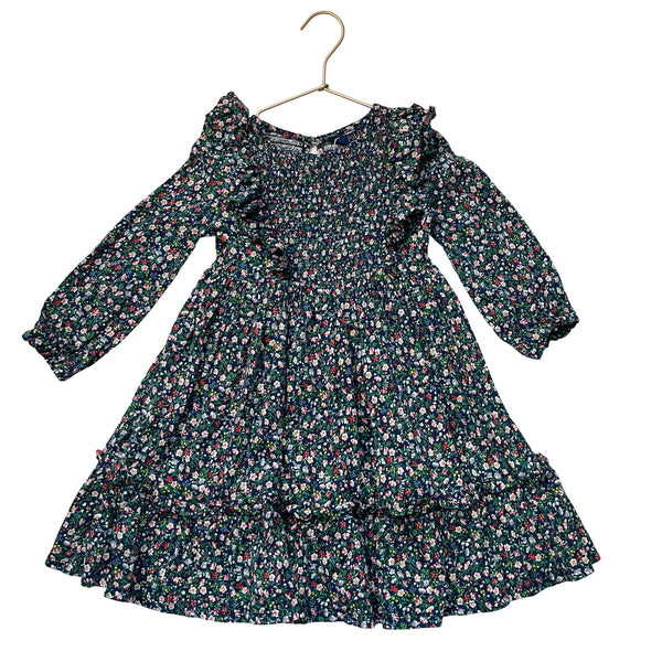 Polo Ralph Lauren Navy Floral Smocked Dress - Size S 7