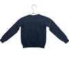 Oscar de la Renta Navy Wool-Cashmere V-Neck Sweater - Size 4Y
