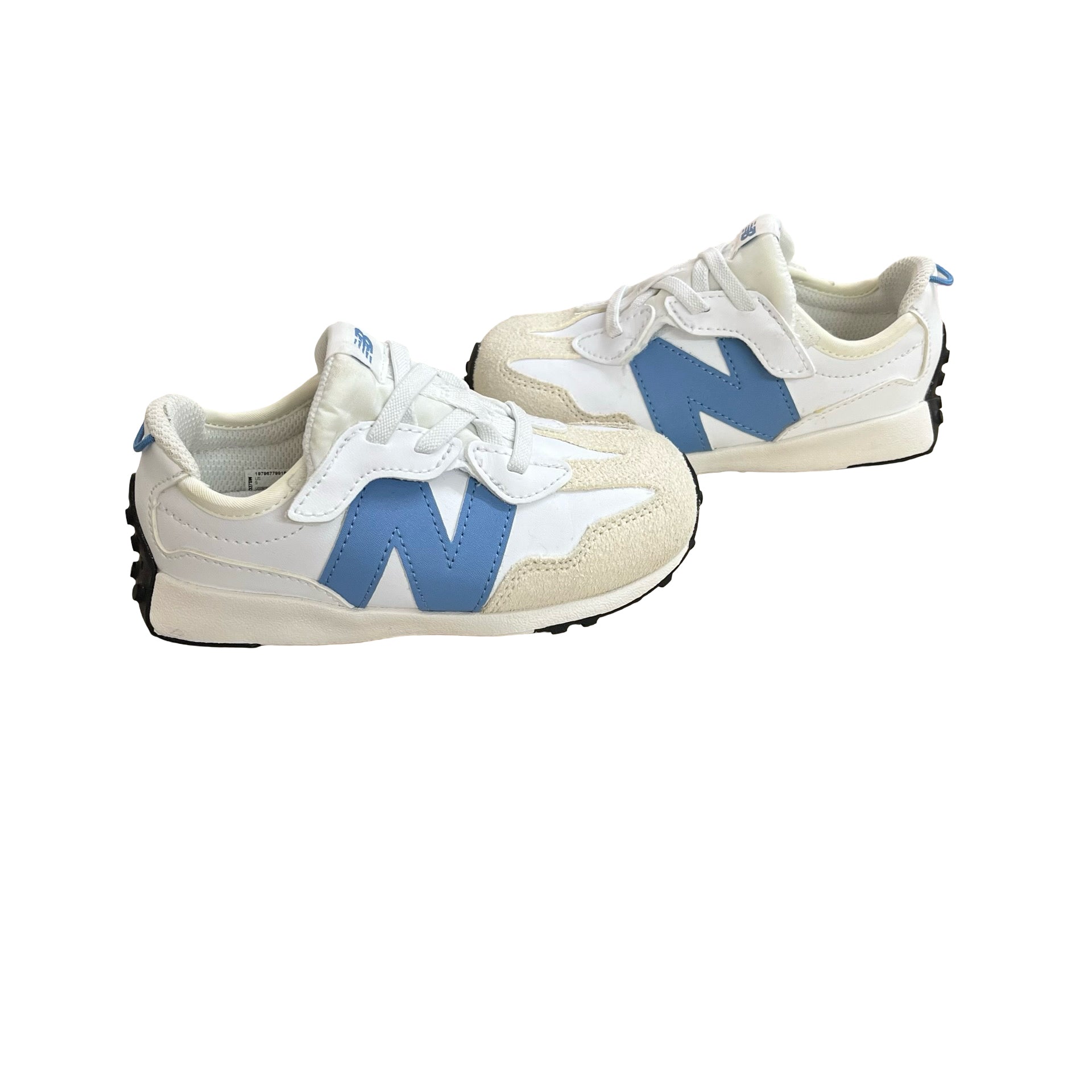 New Balance 327 White, Ivory, Blue Sneakers - Size 9