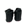 Freshly Picked Black & Neon Pink Leather Soft-Sole Booties - Size 3