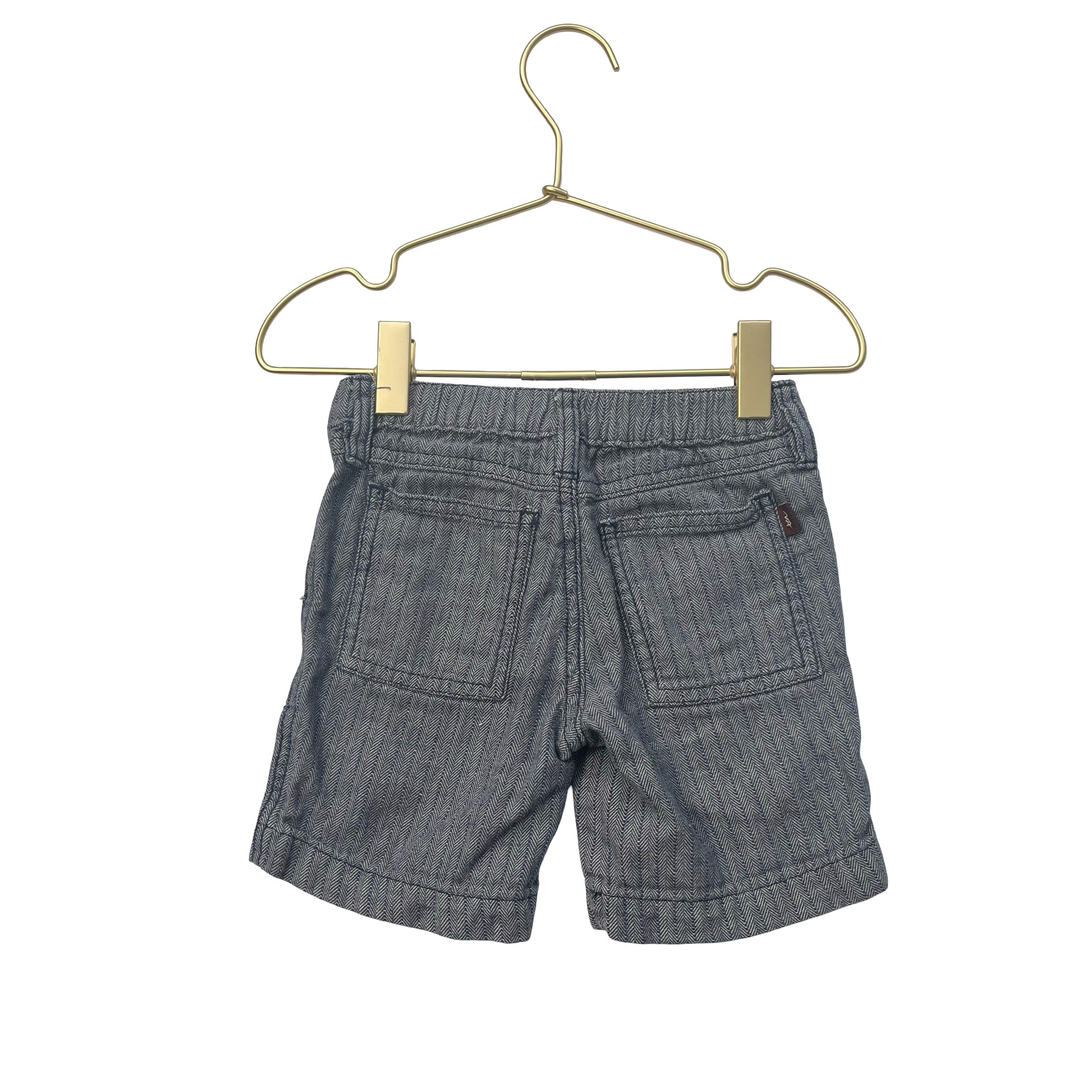 Tea Collection Gray & Navy Herringbone Shorts - Size 2