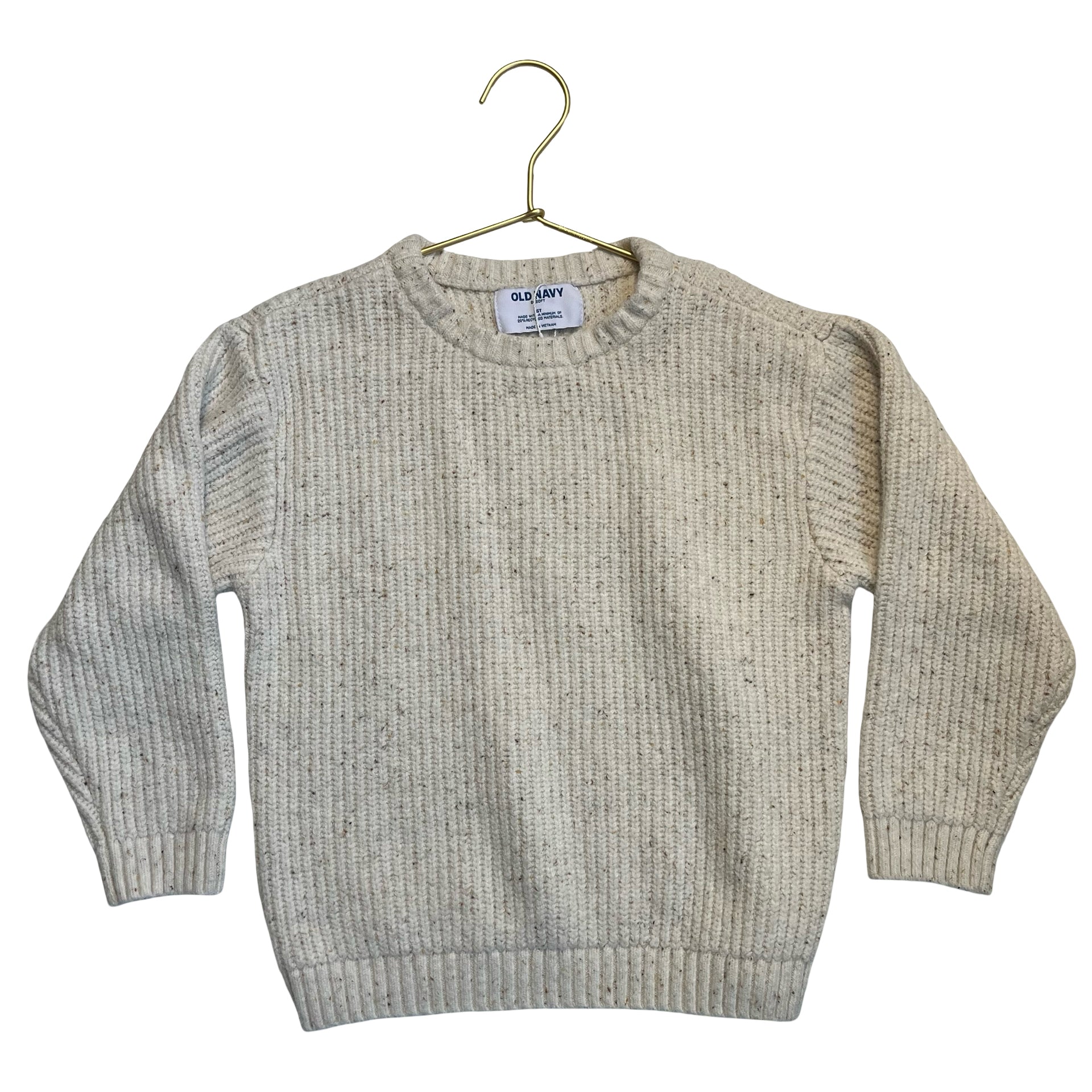 Old Navy Oatmeal Speckled Sweater - Size 5T