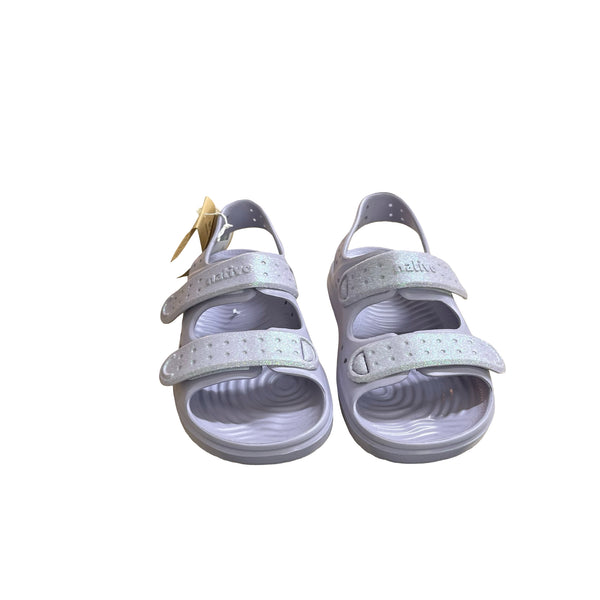 Native 'Chase Bio-Bling' Purple Sandals with Tags - Size C13