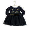 Children's Place Black & Gold Glitter Cat Tulle Skirt Dress - Size 12-18 Mo
