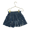 Zara Blue Crushed Velvet Skort Skirt - Size 8
