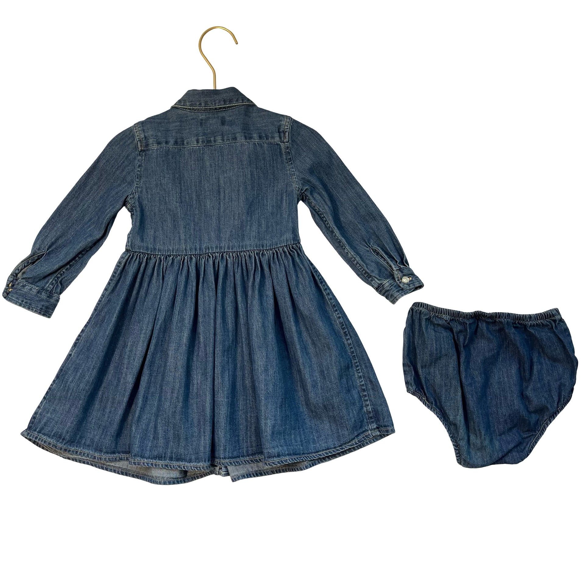 Ralph Lauren Denim Shirt Dress & Bloomers - Size 18 Mo
