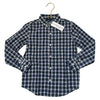 Janie and Jack Navy, White, Green Plaid Button Down Shirt with Tag - Size 5