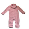 North Face Pink Fleece Zip Up Snowsuit - Size 18-24 Months
