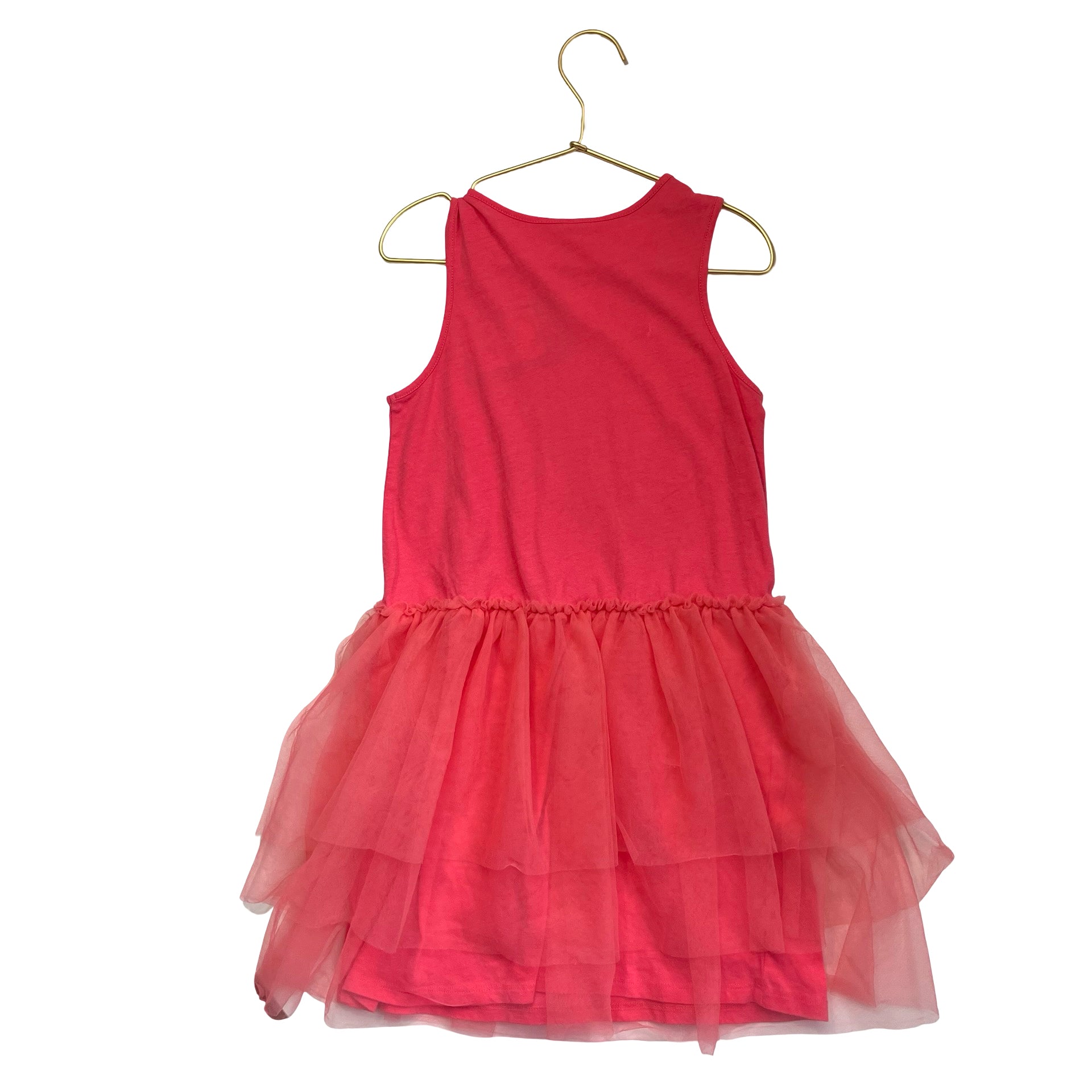 Egg Coral Tulle & Silver Sequin Dress - Size 7