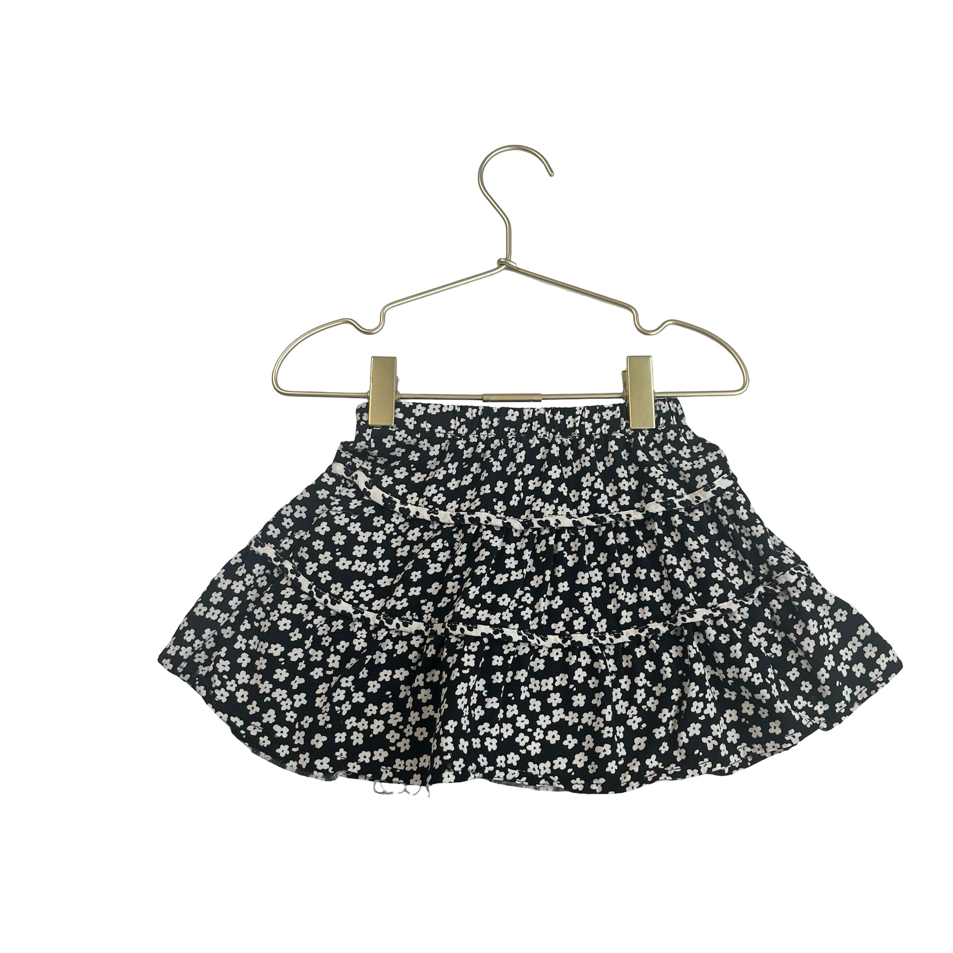 Zara Black & Ivory Floral Skirt - Size 18-24 Months