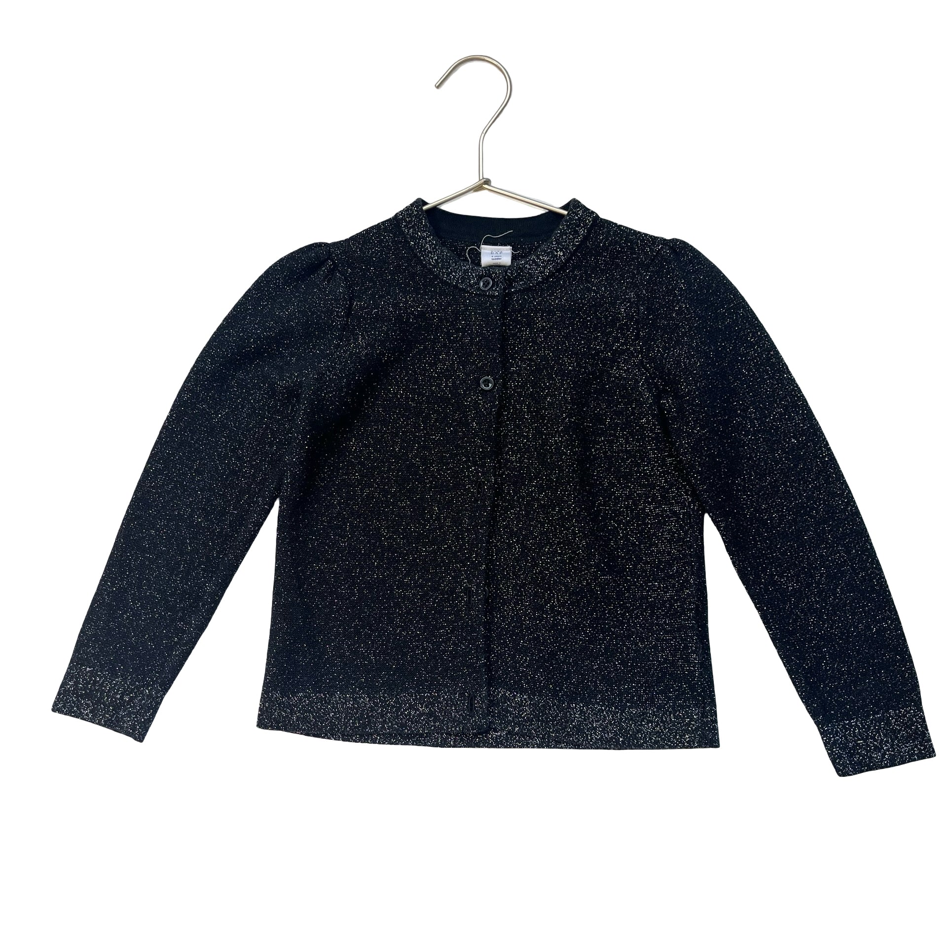 Baby Gap Black & Silver Metallic Cardigan Sweater - Size 5