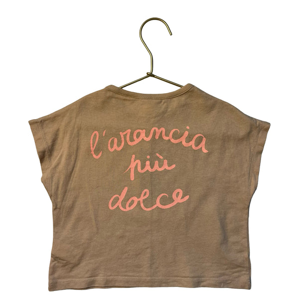 Zara Peach Fruit Graphic T-Shirt - Size 3