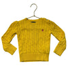 Polo Ralph Lauren Yellow Cotton Cable-Knit Sweater - Size 3
