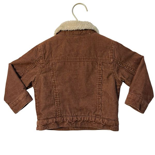 Baby Gap Sherpa-Lined Brown Corduroy Jacket - Size 18-24 Mo