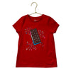 Cat & Jack Red Fireworks & Ice Cream Sandwich Graphic T-Shirt - Size XS 4-5