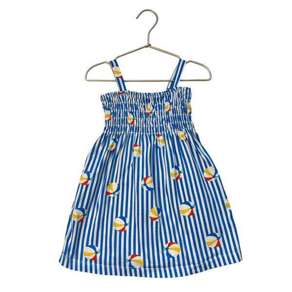 Hanna Andersson Blue Striped Beach Ball Print Dress - Size 3T