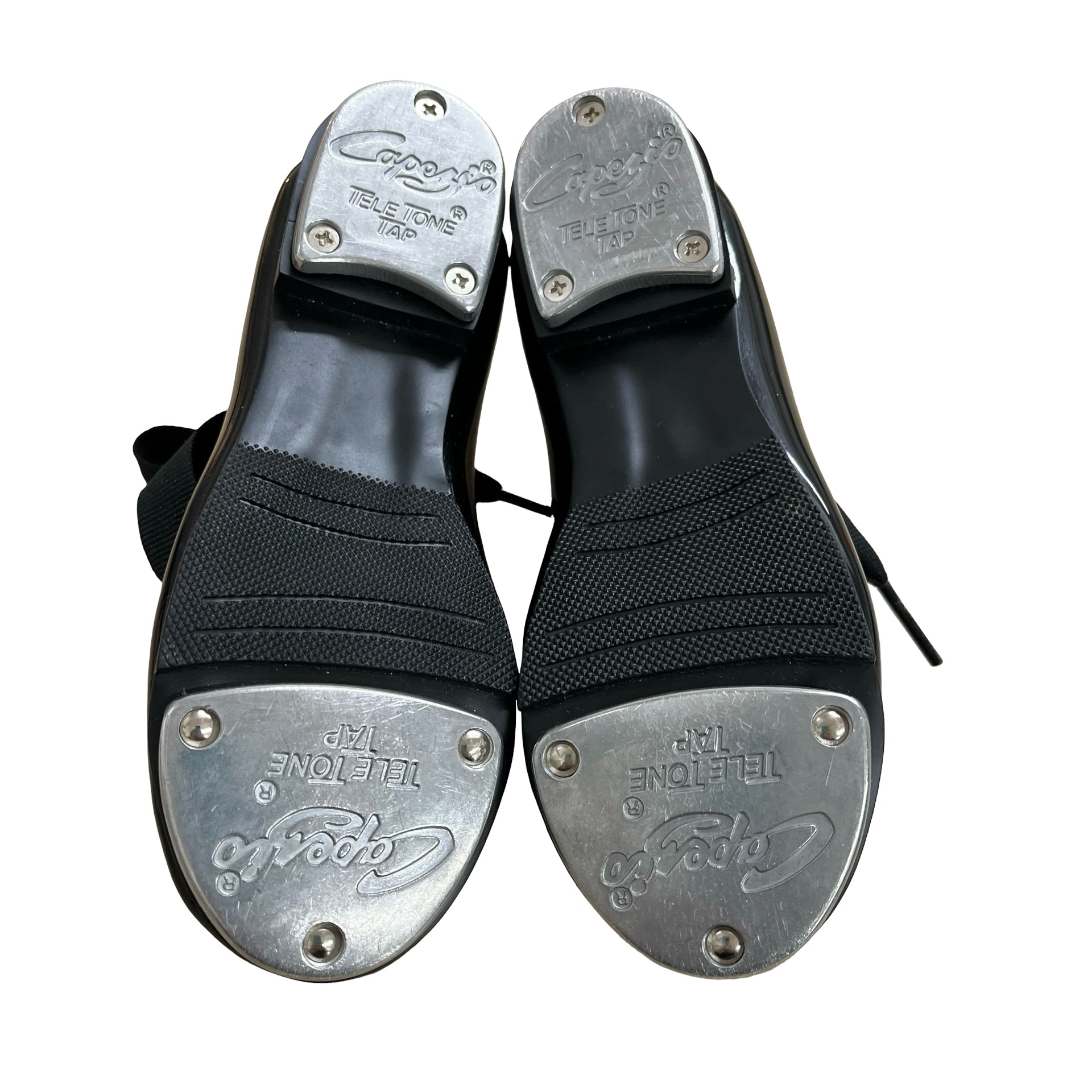 Capezio Black Patent Tap Shoes - Size 9.5