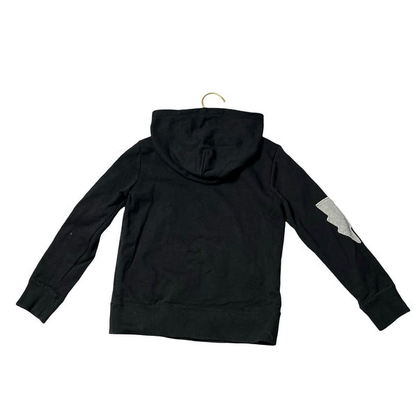 Crewcuts Black & Gray Bolt Hooded Sweatshirt - Size 6-7