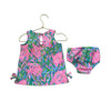 Lilly Pulitzer Colorful Tropical Turtle Print Dress & Bloomers - Size 6-12 Mo