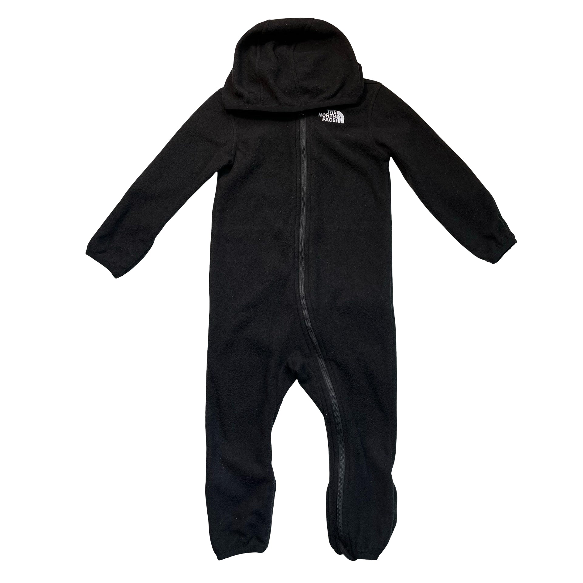 North Face Black Fleece Hooded One-Piece - Size 18-24 Mo