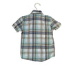Carter's Ivory, Teal, Blue, Brown Short-Sleeved Button Down - Size 3T