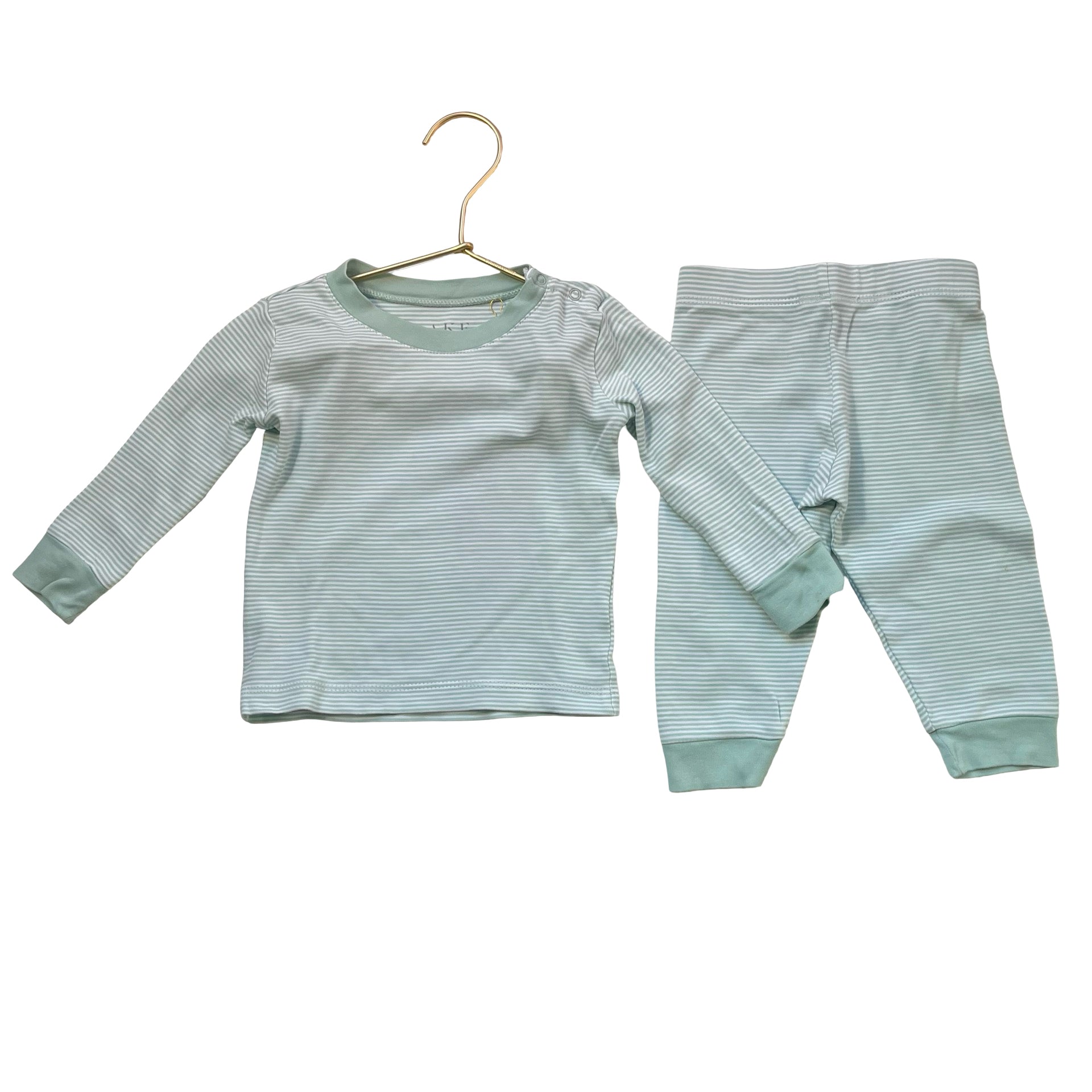 Lake Mint Green Striped PJ Set - Size 12-18 Mo