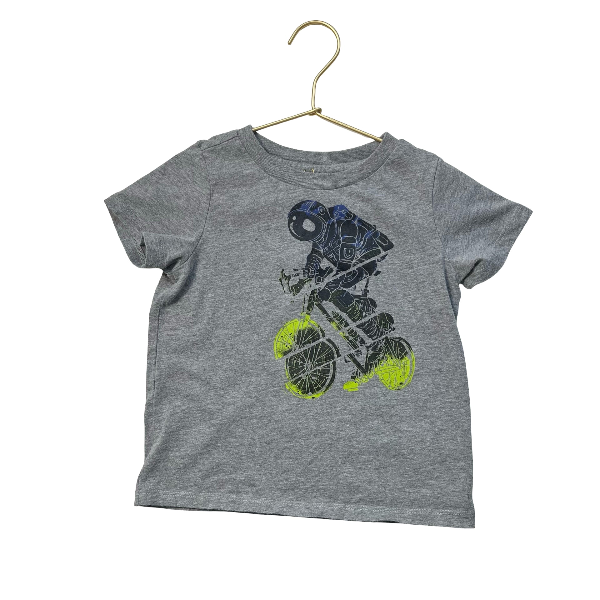 Epic Threads Gray Astronaut on Bike Short Sleeve T-Shirt - Size 3
