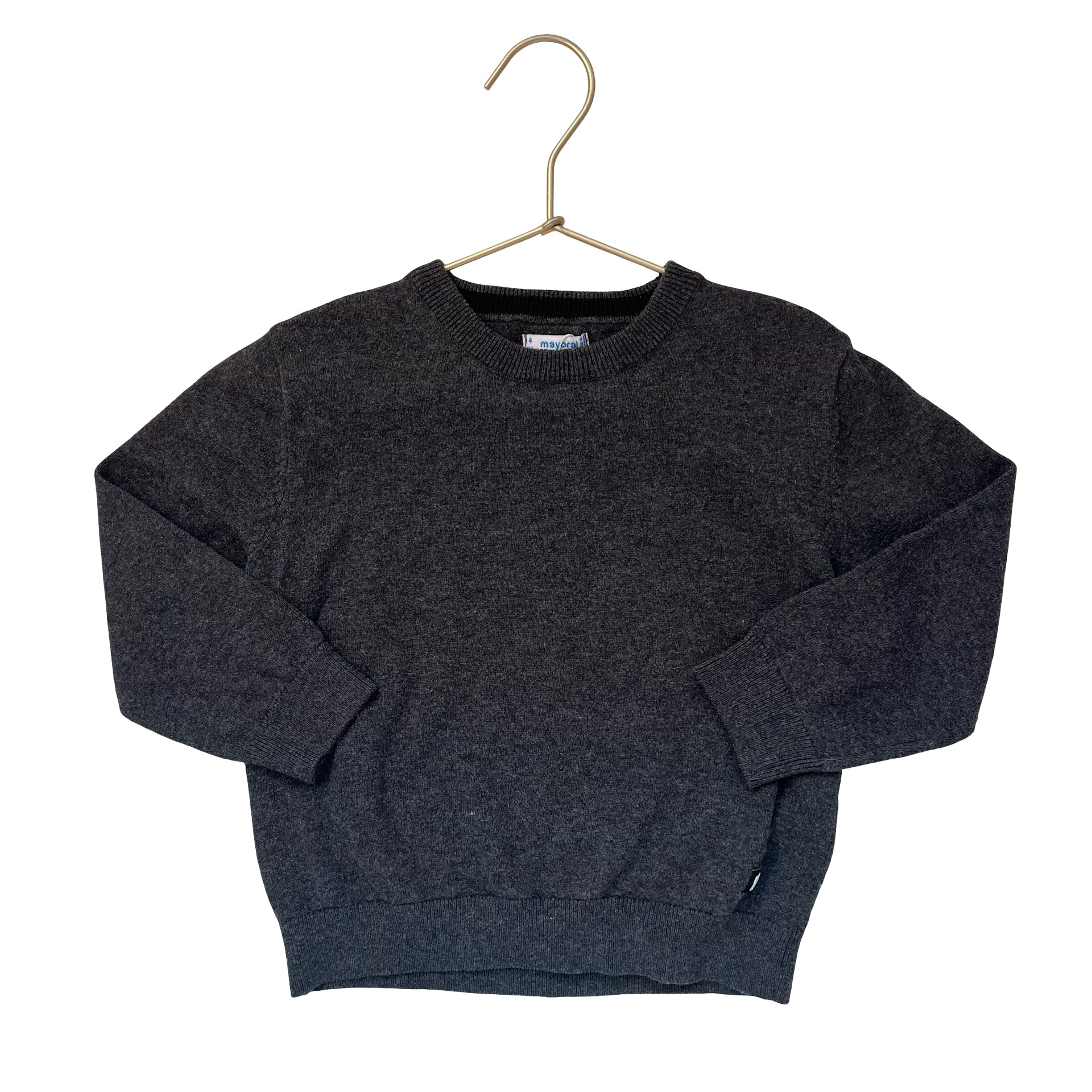 Mayoral Dark Gray Cotton Sweater - Size 4