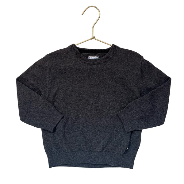 Mayoral Dark Gray Cotton Sweater - Size 4