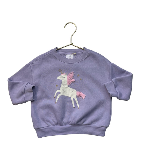 Baby Gap Lavender Unicorn Sweatshirt - Size 18-24 Mo