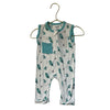 Kyte Ivory & Teal Otter One-Piece Overall Romper - Size 3-6 Mo