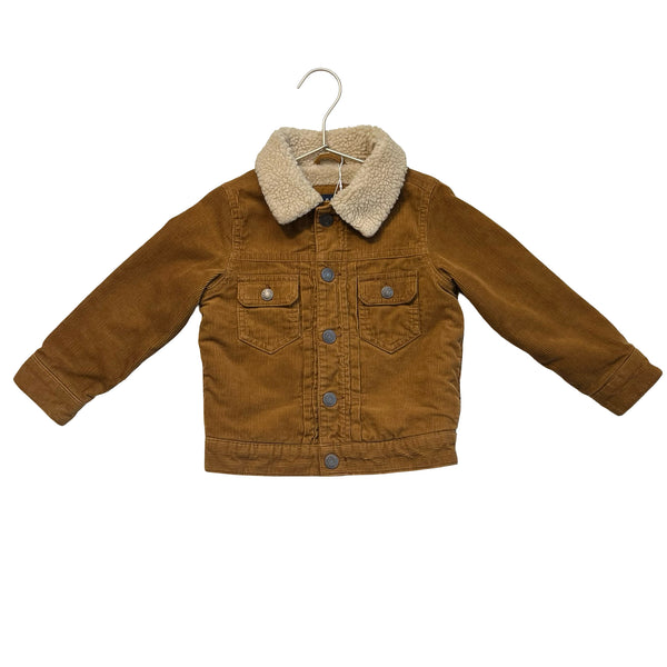 Baby Gap Sherpa-Lined Brown Corduroy Jacket - Size 3