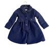 American Widgeon Navy Velvet Trim Coat - Size 5