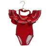 Janie and Jack Red Swim Suit, White Trim - Size 3