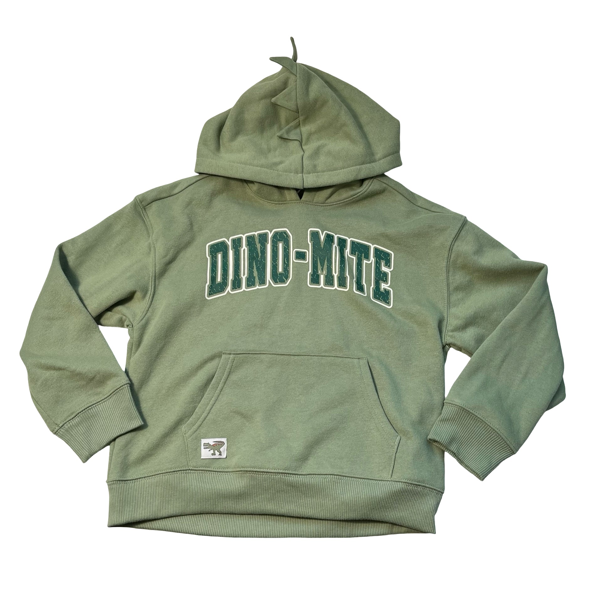 Wonder Nation Green 'Dino-Mite' Hooded Sweatshirt - Size 8