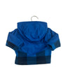 Columbia Royal Blue & Black Plaid Fleece Trim Hooded - Size 3-6 Months